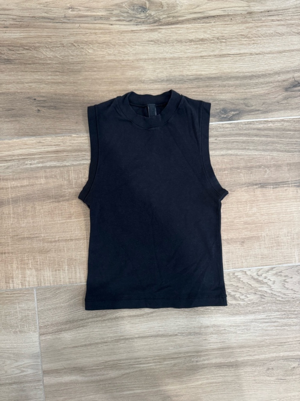 SKIMS Sleeveless Black Ribbed Tank Top
